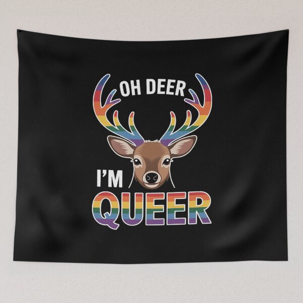 Item preview, Oh Deer I'm Queer LGBTQ Gay Pride Awareness designed and sold by MythWoot.