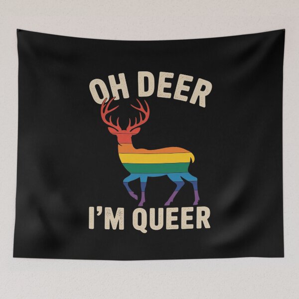 Item preview, Oh Deer Im Queer Pride Month LGBT designed and sold by PowAcademy.