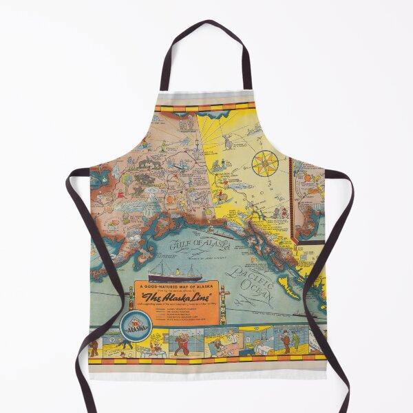 Item preview, The Alaska Line: A Good-Natured Map of Alaska designed and sold by NoisyNosyNancy.