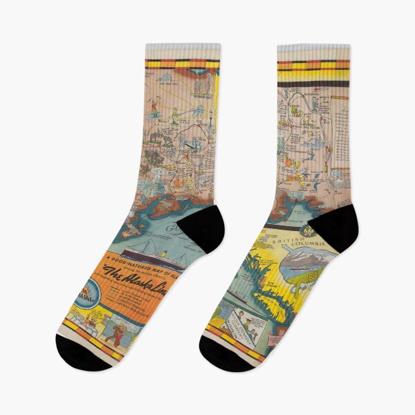 Item preview, The Alaska Line: A Good-Natured Map of Alaska designed and sold by NoisyNosyNancy.