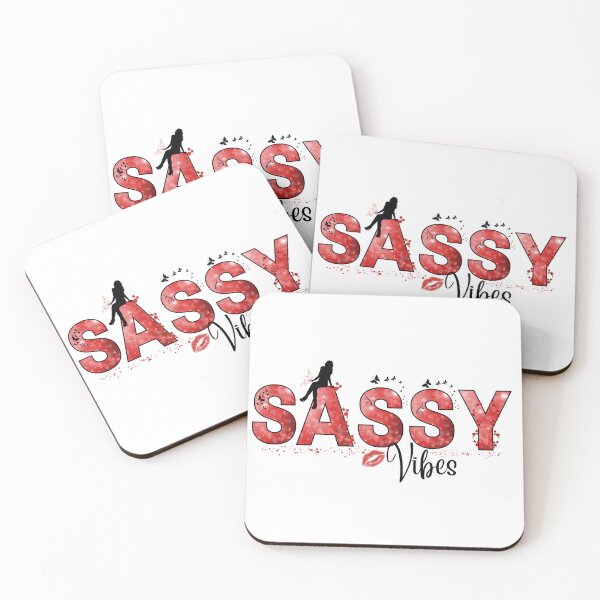 Item preview, Sassy Vibes – Red Glitter Typography with Roses designed and sold by PixelByHajni.