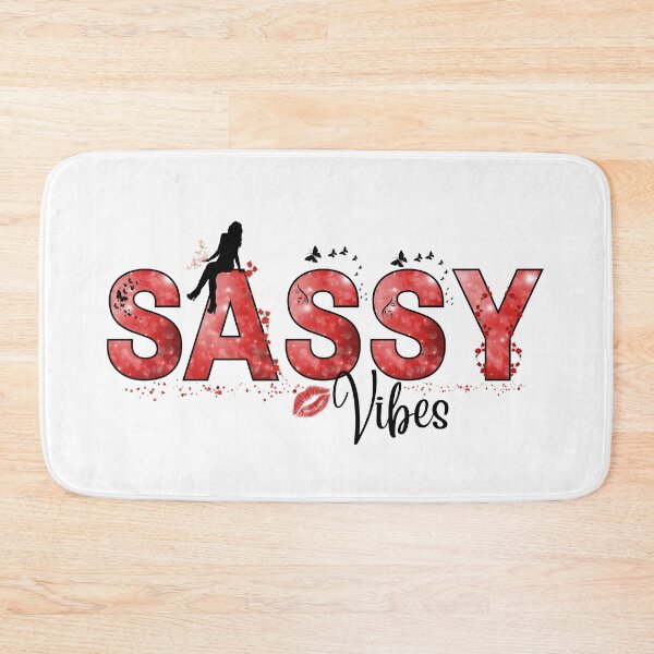 Item preview, Sassy Vibes – Red Glitter Typography with Roses designed and sold by PixelByHajni.