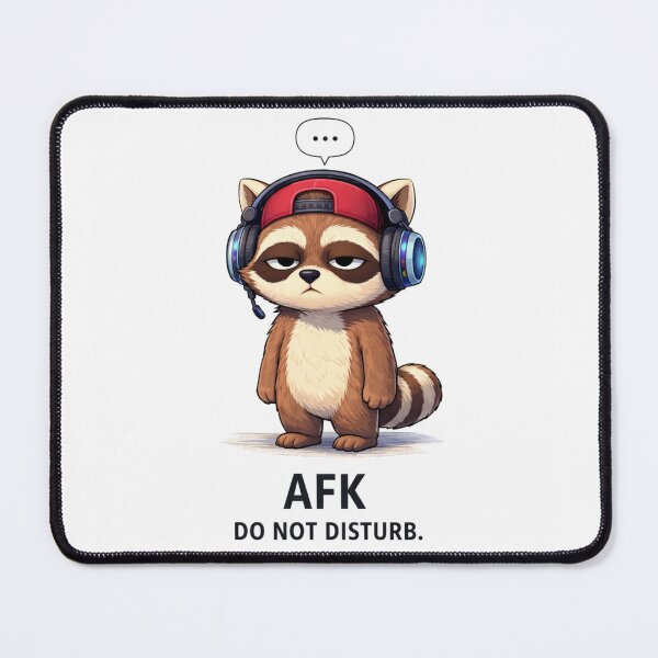 Item preview, AFK Do Not Disturb Raccoon – Funny Gamer Headset Cartoon Design designed and sold by Przemsi40.