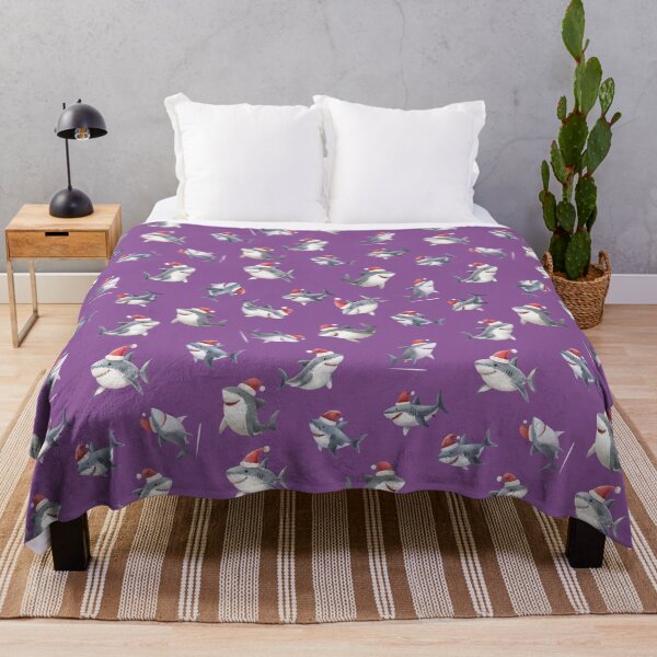 Item preview, Tossed Christmas Sharks on Purple designed and sold by KSimpson838.