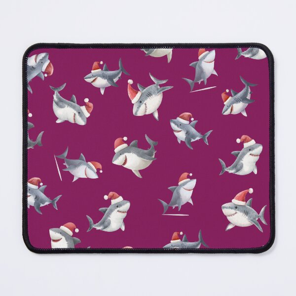 Item preview, Tossed Christmas Sharks on Dark Pink designed and sold by KSimpson838.