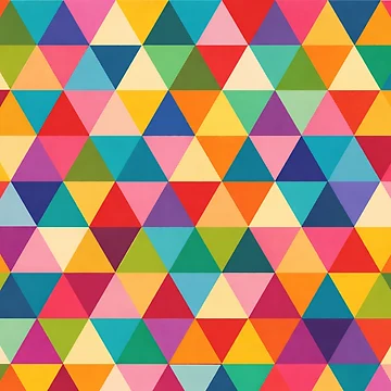 Artwork thumbnail, Geometric Triangle Pattern – Colorful Modern Abstract Design by DrizzyV