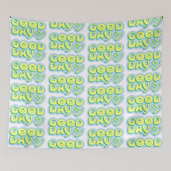 Item preview, It’s a Good Day ? | Trendy Pop Art Smile Sticker + Groovy Emoji Patch designed and sold by NOMADIC ART.