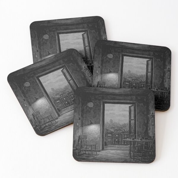 Item preview, Urban Serenity Through the Window black and white designed and sold by Helios Be. Lavsh.