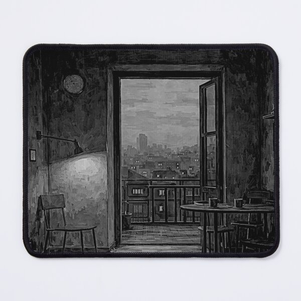 Item preview, Urban Serenity Through the Window black and white designed and sold by Helios Be. Lavsh.