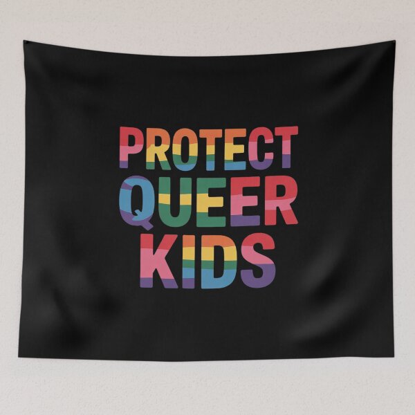 Item preview, Protect Queer Kids LGBTQ Gay Pride Month Rainbow Flag LGBT designed and sold by MythWoot.