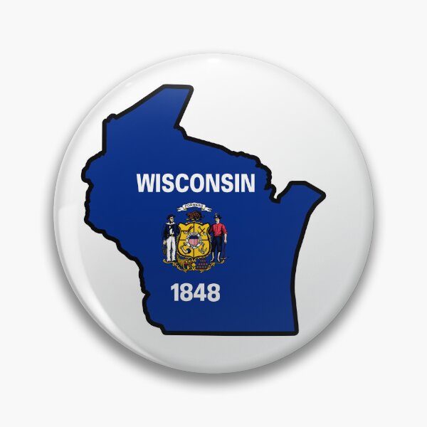 Item preview, Mapa de la bandera del estado de WISCONSIN designed and sold by HFYD.
