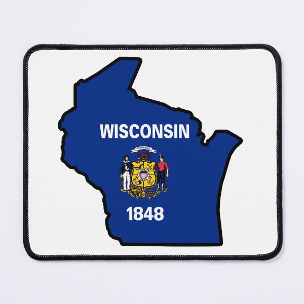 Item preview, State Flag Map of WISCONSIN designed and sold by HFYD.