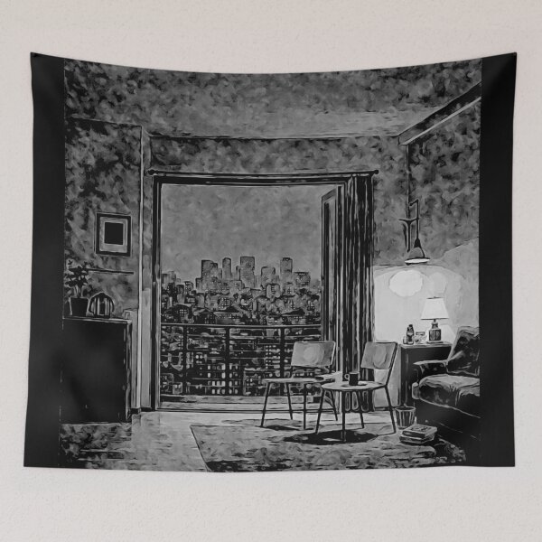 Item preview, Urban Serenity Through the Window black and white#1 designed and sold by Helios Be. Lavsh.