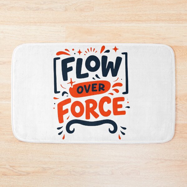 Item preview, Flow Over Force Shirt – Empowering Mindfulness Quote for Calm & Inner Strength designed and sold by InkSpireSport.