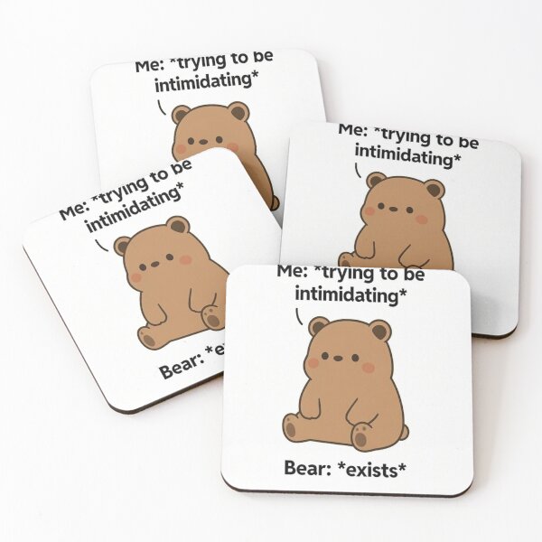 Item preview, Trying to Be Intimidating Bear Meme • Cute Funny Animal Humor designed and sold by JustSketchs.