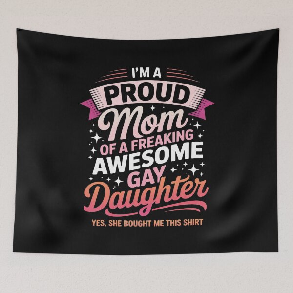 Item preview, Proud Mom Gay Daughter Lesbian Flag LGBTQ LGBT designed and sold by MythWoot.