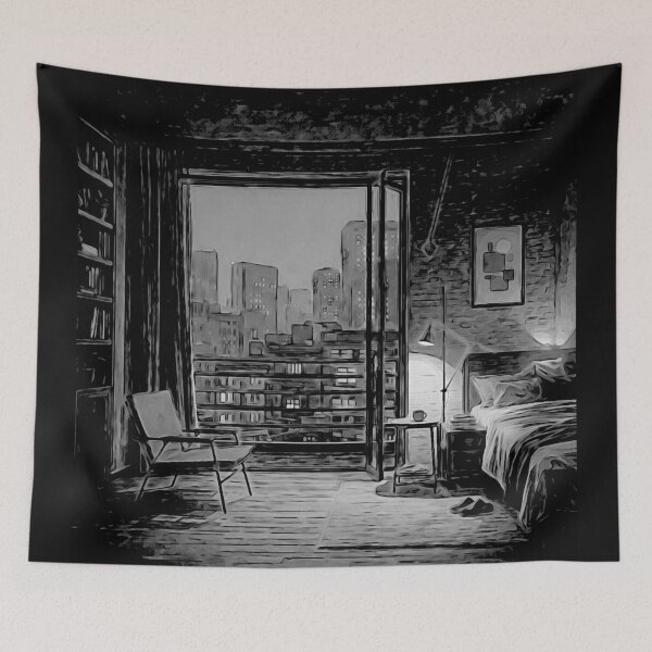 Item preview, Urban Serenity Through the Window black and white#2 designed and sold by Helios Be. Lavsh.