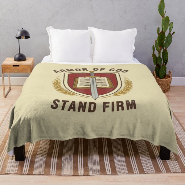 Item preview, Armor of God Christian Faith Warrior Strength Illustration Stand Firm designed and sold by TrackinDaTrends.