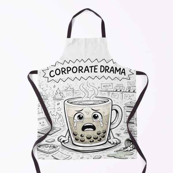 Item preview, Corporate Drama – Crying Coffee Cup (Office Chaos Meme) designed and sold by ComedyInkFactor.