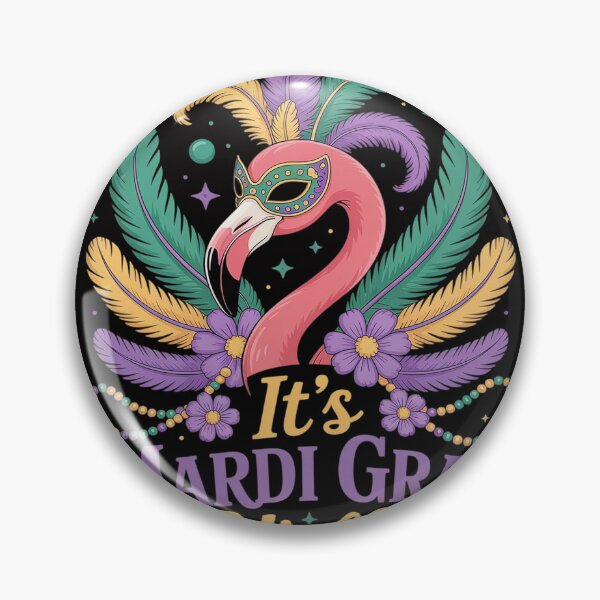 Item preview, Mardi Gras Flamingo Hawaiian Tropical Party Men women Girls designed and sold by HermanTricia.