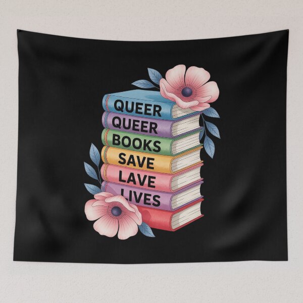 Item preview, Queer Books Save Lives, Read Diverse Books LGBTQ Pride designed and sold by MythWoot.