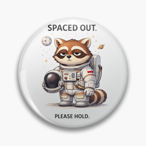 Item preview, Spaced Out Raccoon Astronaut – Funny Space Cartoon Design designed and sold by Przemsi40.