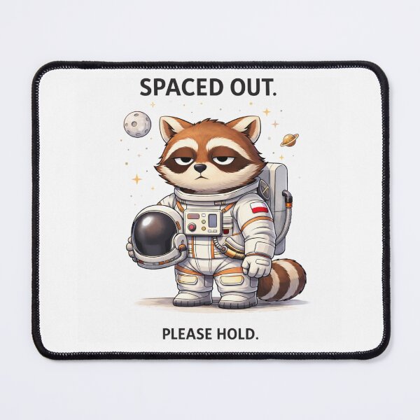 Item preview, Spaced Out Raccoon Astronaut – Funny Space Cartoon Design designed and sold by Przemsi40.