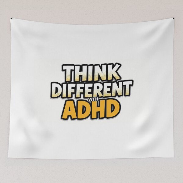 Item preview, Think Different with ADHD Inspirational Quote Art ver. 3 designed and sold by KRYO ARTS.