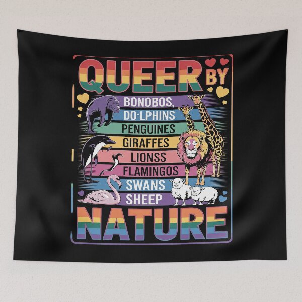 Item preview, Queer By Nature LGBTQ Pride Month Gay Animals Parade designed and sold by PowAcademy.