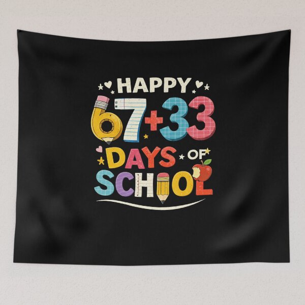 Item preview, Happy 67 + 33 Days Of School Teacher Student designed and sold by SofenArt.