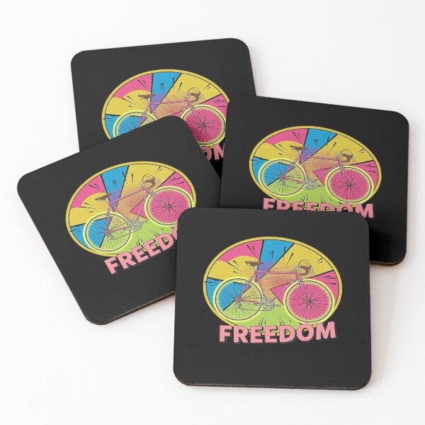 Item preview, Retro Pop Art Bicycle - Freedom Cycling Illustration designed and sold by Stefanrajzer.
