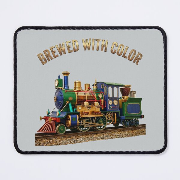 Item preview, Brewed with Color: Vintage Coffee Steam Train Art designed and sold by VauxelleArt.