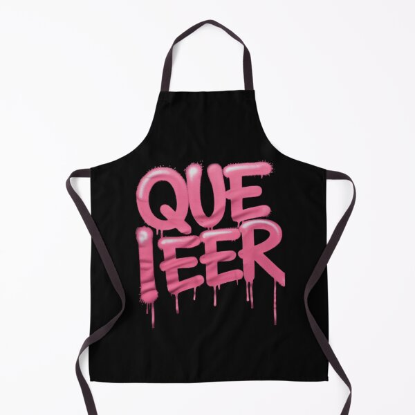 Item preview, Queer Pink Triangle In Punk Spray Paint Stencil Style Font designed and sold by MythWoot.