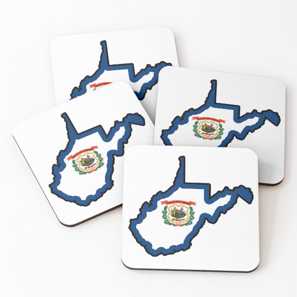 Item preview, State Flag Map of WEST VIRGINIA designed and sold by HFYD.