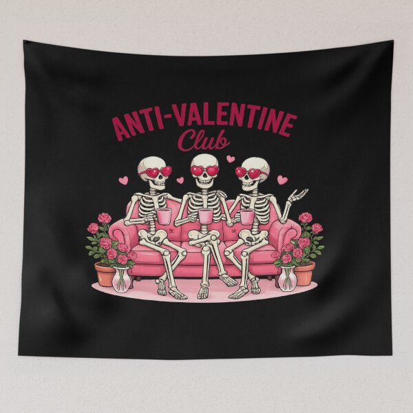 Item preview, anti-valentine club skeleton crew graphic  designed and sold by zuzzelek44.