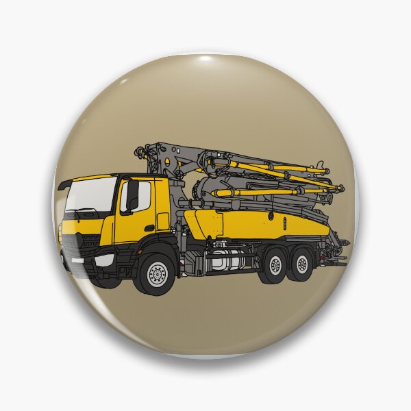 Item preview, Concrete Pump Truck Illustration, Construction Vehicle Art designed and sold by ElceMare.
