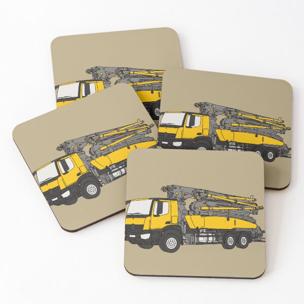 Item preview, Concrete Pump Truck Illustration, Construction Vehicle Art designed and sold by ElceMare.