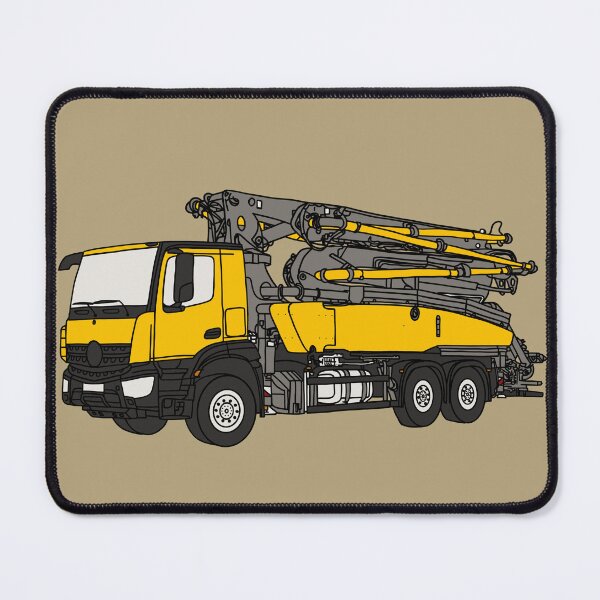 Item preview, Concrete Pump Truck Illustration, Construction Vehicle Art designed and sold by ElceMare.