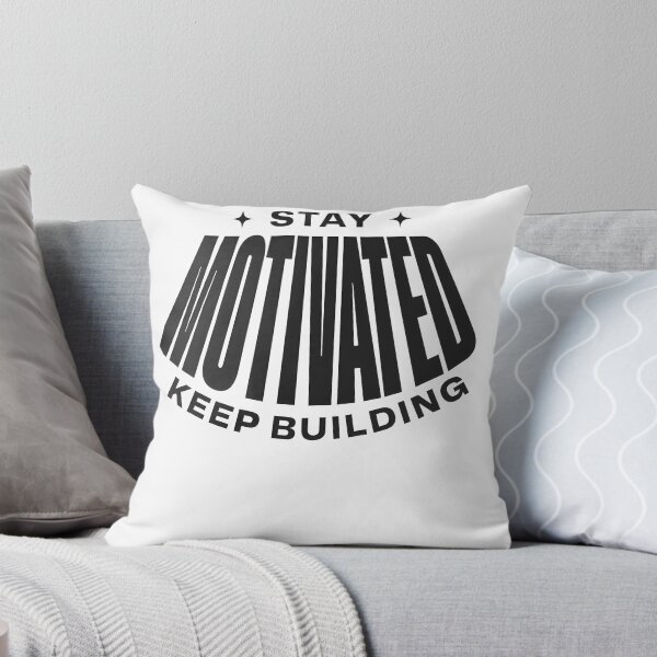 Item preview, Stay Motivated Keep Building – Growth & Success Mindset Quote designed and sold by Axivra.