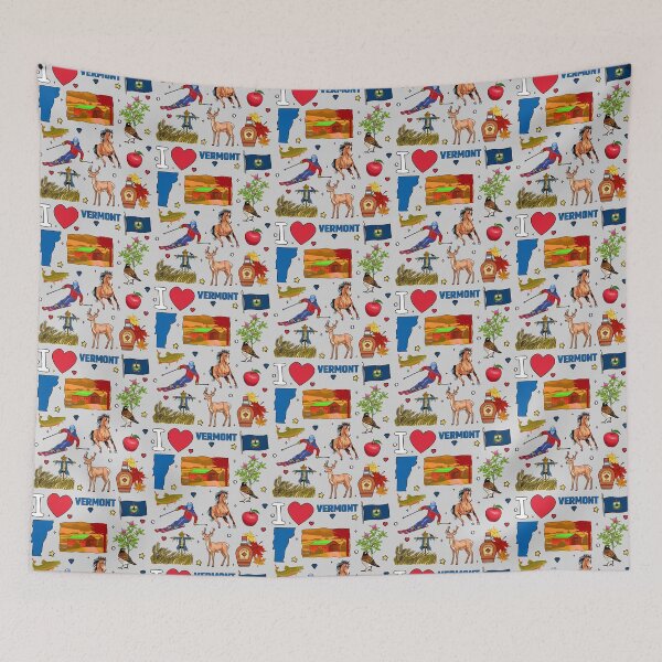 Item preview, Vermont State Pride, Iconic Landmarks & Nature Collage designed and sold by mashmosh.