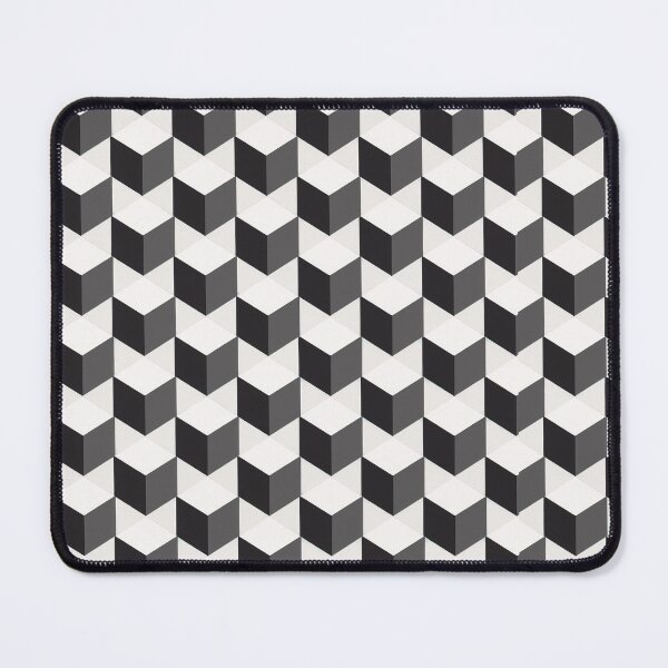 Item preview, Minimalist 3D Isometric Cubes - Black & White Geometric Pattern designed and sold by Maryam_ART.