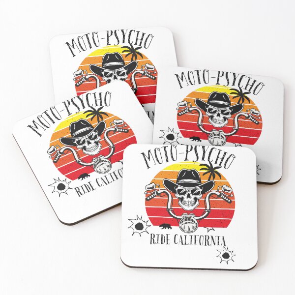Item preview, Moto Psycho Ride California - Vintage Skull Biker Sunset designed and sold by Berton Bay.