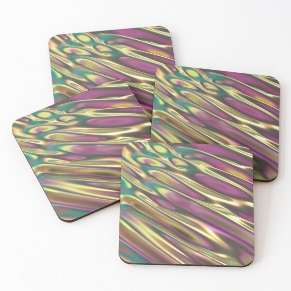 Item preview, Modern Iridescent Liquid Waves - Holographic Abstract Pattern designed and sold by Maryam_ART.