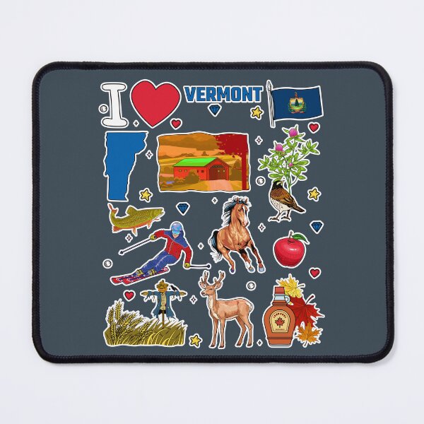 Item preview, Vermont State Pride, Iconic Symbols & Landmarks Sticker Collage designed and sold by mashmosh.
