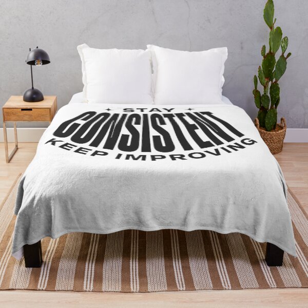 Item preview, Stay Consistent Keep Improving – Discipline & Growth Mindset Quote designed and sold by Axivra.