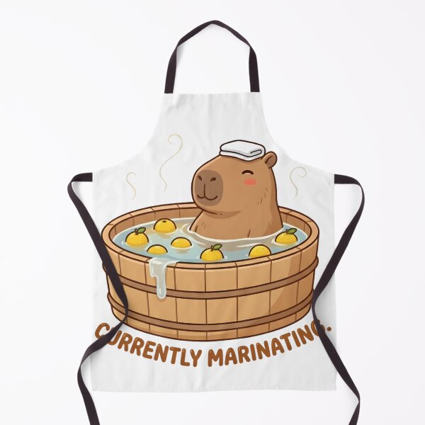 Item preview, Currently Marinating Capybara - Hot Spring Spa Art designed and sold by Petsy Hub.