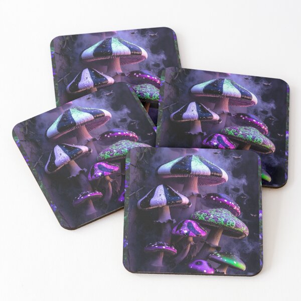 Item preview, Trippy Striped Mushroom Cluster  designed and sold by Kronic Universe.