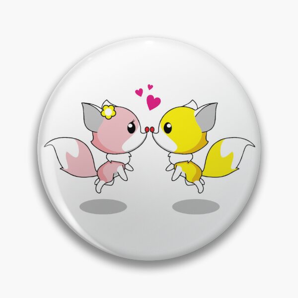 Item preview, Cute Fox Couple in Love – Kawaii Romantic Animal Illustration designed and sold by Jascha Ata.