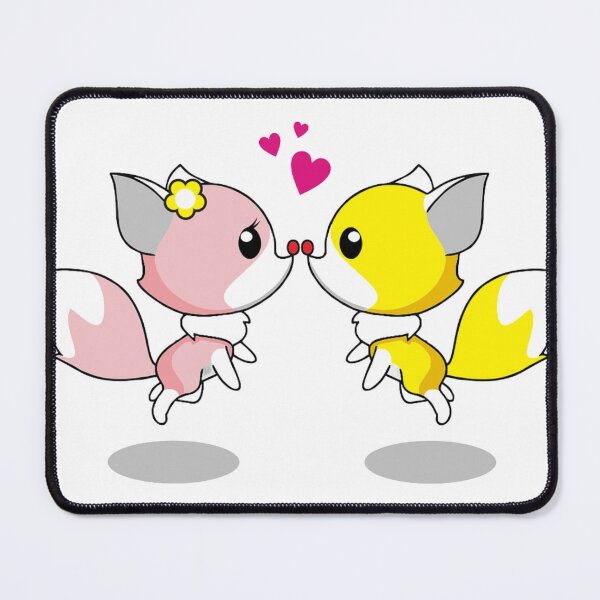 Item preview, Cute Fox Couple in Love – Kawaii Romantic Animal Illustration designed and sold by Jascha Ata.