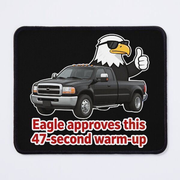 Aperçu de l'œuvre Black American Pickup Truck Eagle Approves Cold Start créée et vendue par enginecoldstarts.